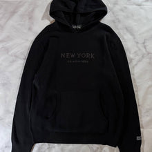 Load image into Gallery viewer, New York Or Nowhere Knit Black Text Logo Hoodie