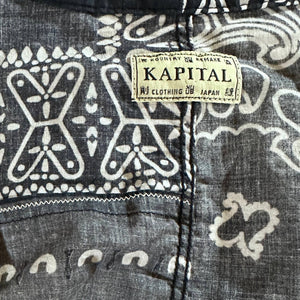 Kapital Kakashi Black Paisley Patchwork Kimono Shirt