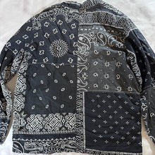 Load image into Gallery viewer, Kapital Kakashi Black Paisley Patchwork Kimono Shirt