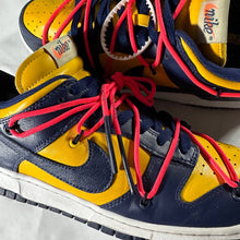 Load image into Gallery viewer, Off-White x Nike Dunk Low Michigan Navy/Gold