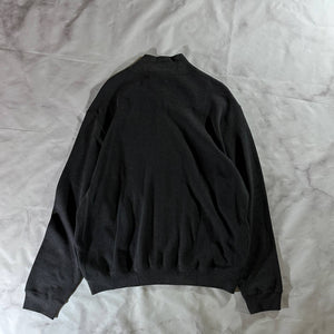 Ralph Lauren Purple Label Grey Knit Zip-Up Sweater