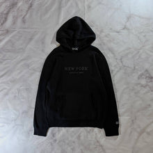 Load image into Gallery viewer, New York Or Nowhere Knit Black Text Logo Hoodie