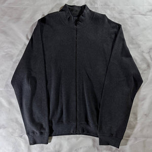 Ralph Lauren Purple Label Grey Knit Zip-Up Sweater