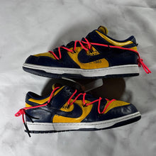 Load image into Gallery viewer, Off-White x Nike Dunk Low Michigan Navy/Gold