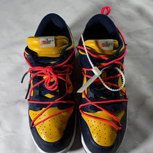 Load image into Gallery viewer, Off-White x Nike Dunk Low Michigan Navy/Gold