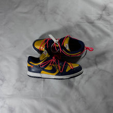 Load image into Gallery viewer, Off-White x Nike Dunk Low Michigan Navy/Gold