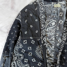 Load image into Gallery viewer, Kapital Kakashi Black Paisley Patchwork Kimono Shirt