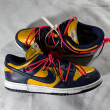 Load image into Gallery viewer, Off-White x Nike Dunk Low Michigan Navy/Gold